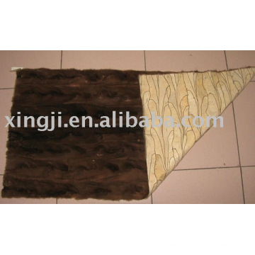 top quality naural brown color mink fur plate golf style